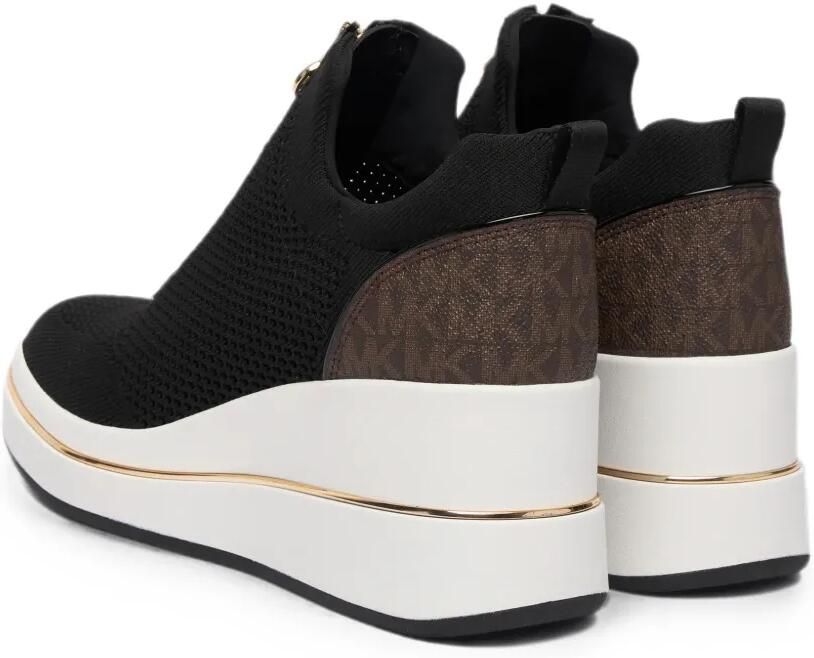 Michael Kors Emmy sneakers met ritssluiting en monogram Zwart - Foto 3