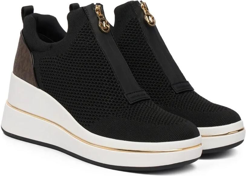 Michael Kors Emmy sneakers met ritssluiting en monogram Zwart - Foto 4