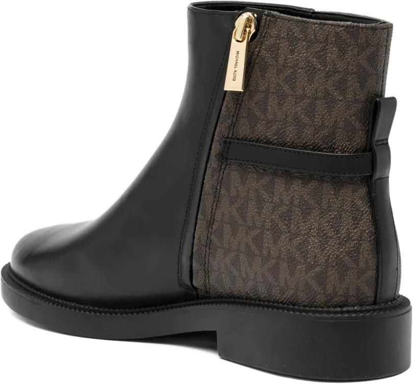 Michael Kors Enkellaarzen met gesp en logo Zwart