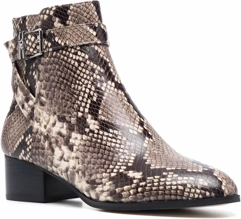 Michael Kors Enkellaarzen met pythonprint Grijs