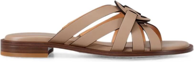 Michael Kors Erika sandalen met logoplakkaat Beige