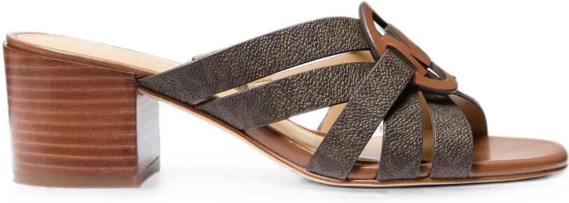 Michael Kors Erika sandalen met monogram-print Bruin