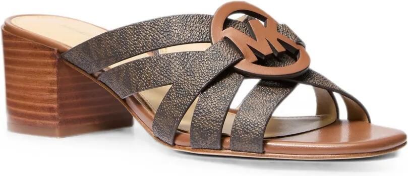 Michael Kors Erika sandalen met monogram-print Bruin - Foto 3