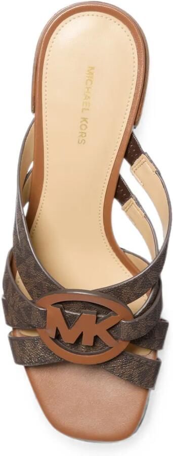 Michael Kors Erika sandalen met monogram-print Bruin - Foto 2