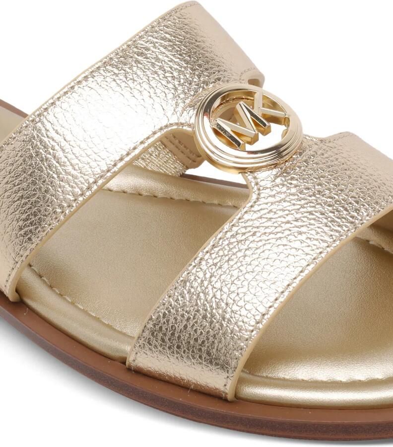 Michael Kors Erin leren sandalen met logoplakkaat Goud - Foto 2