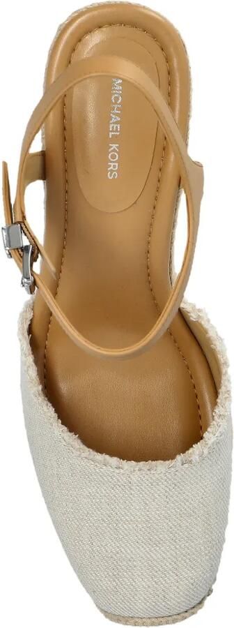 Michael Kors Espadrilles met enkelbandje en franje Beige - Foto 5