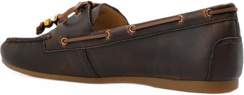 Michael Kors Fallon polished leather moccasins Bruin - Foto 5