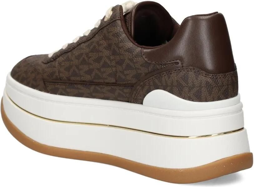Michael Kors Hayes sneakers met plateauzool Bruin - Foto 3