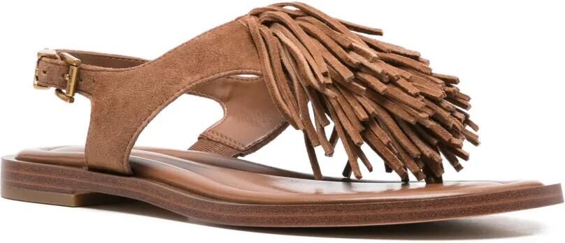 Michael Kors Indra sandalen met franje Bruin