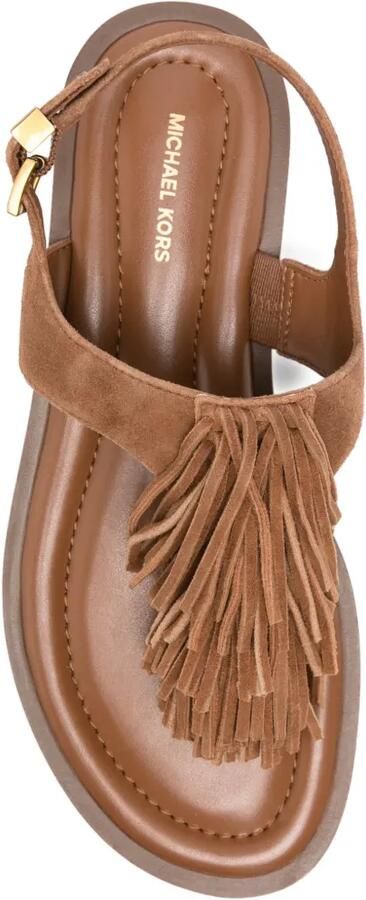 Michael Kors Indra sandalen met franje Bruin - Foto 2