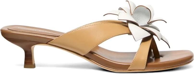 Michael Kors Jacie sandalen met bloemapplicatie Beige