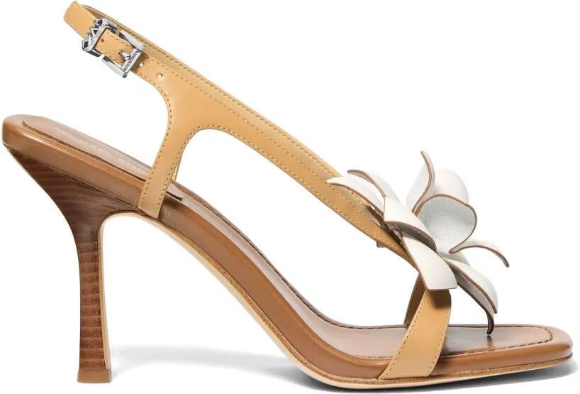 Michael Kors Jacie sandalen met bloemapplicatie Beige
