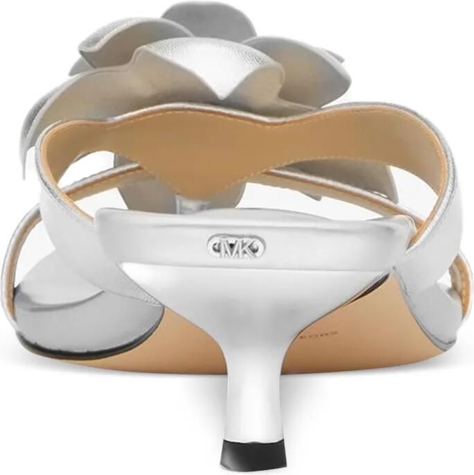 Michael Kors Jacie sandalen met bloemapplicatie Zilver - Foto 2