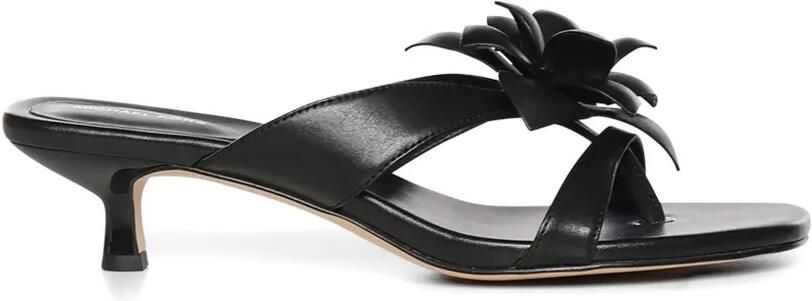 Michael Kors Jacie sandalen met kitten hak en bloemapplicatie Zwart