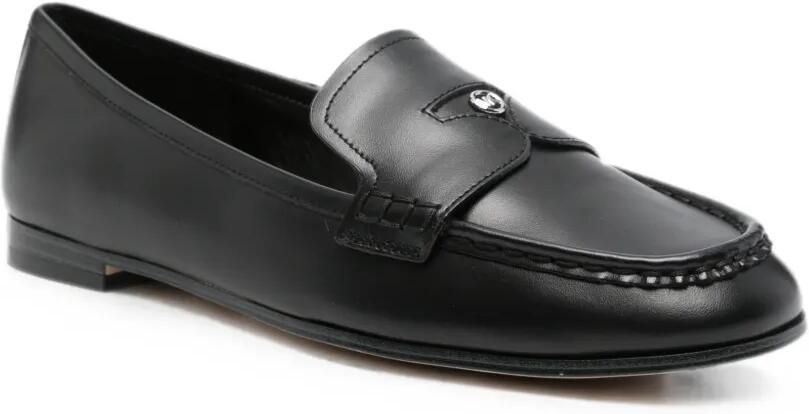 Michael Kors Jennings leren loafers met logoplakkaat Zwart - Foto 2