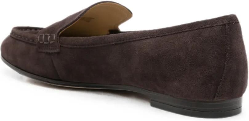 Michael Kors Jennings suède loafers met logoplakkaat Bruin - Foto 3