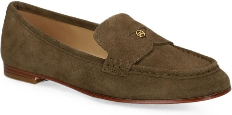 Michael Kors Jennings suède loafers met logoplakkaat Groen - Foto 3