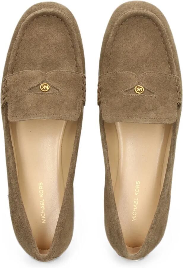 Michael Kors Jennings suède loafers met logoplakkaat Groen - Foto 2
