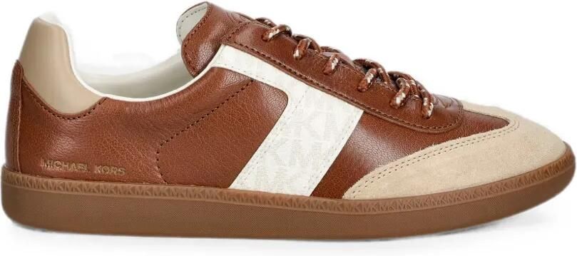 Michael Kors Jovie leren sneakers met kenmerkend logo Bruin