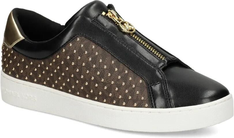 Michael Kors Keaton sneakers met rits en studs Bruin - Foto 4