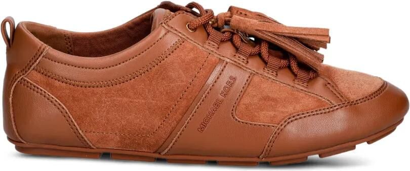 Michael Kors Keely suède sneakers met kwastje Bruin