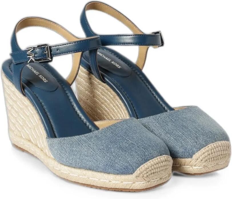 Michael Kors Kenzie sandalen met gespsluiting en sleehak Blauw - Foto 3