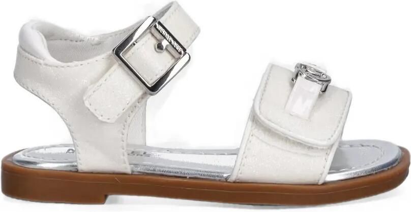 Michael Kors Kids Sandalen met logo-plakkaat en glitters-effect Wit - Foto 4