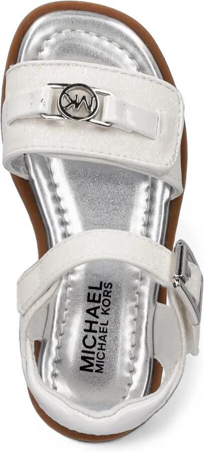 Michael Kors Kids Sandalen met logo-plakkaat en glitters-effect Wit - Foto 3