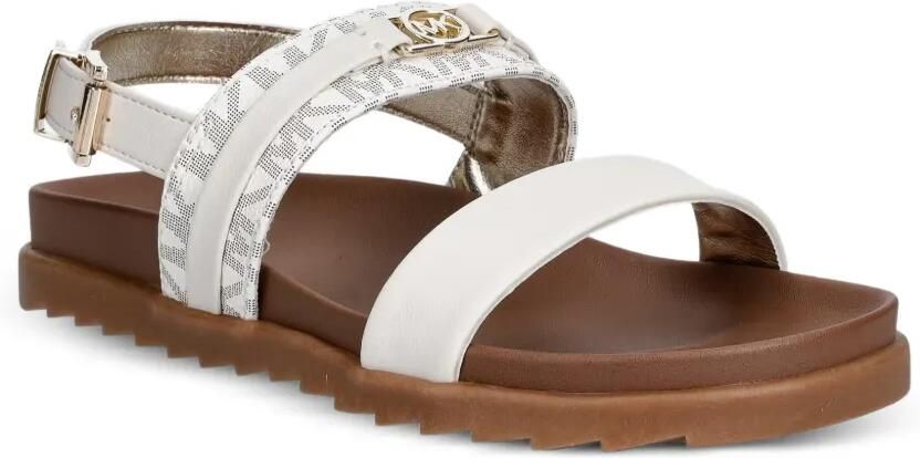 Michael Kors Kids Irene sandalen met logoprint en gespsluiting Wit