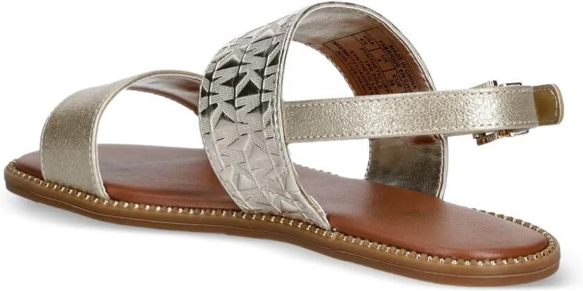Michael Kors Kids Jagger Maxson II sandalen met monogram-reliëf en gesp Beige - Foto 2