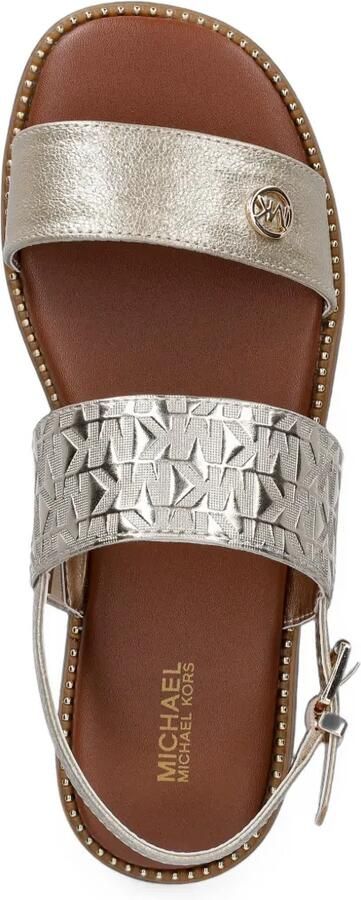 Michael Kors Kids Jagger Maxson II sandalen met monogram-reliëf en gesp Beige - Foto 3