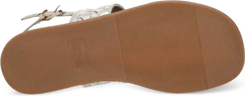 Michael Kors Kids Jagger Maxson II sandalen met monogram-reliëf en gesp Beige - Foto 5