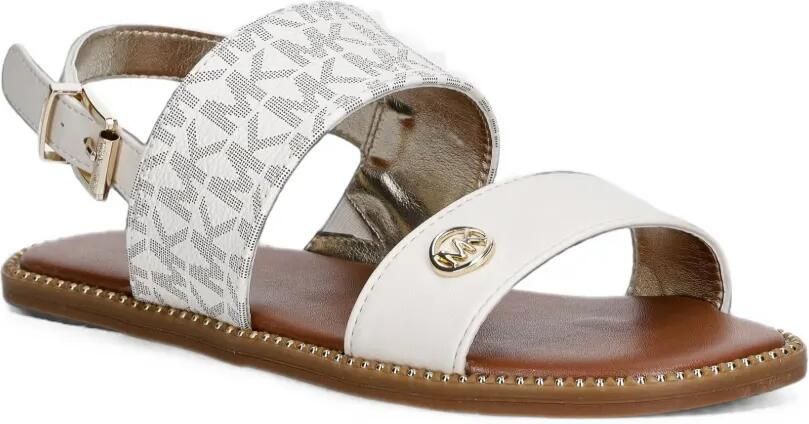 Michael Kors Kids Jagger Maxson II sandalen met monogram-print en gesp Wit