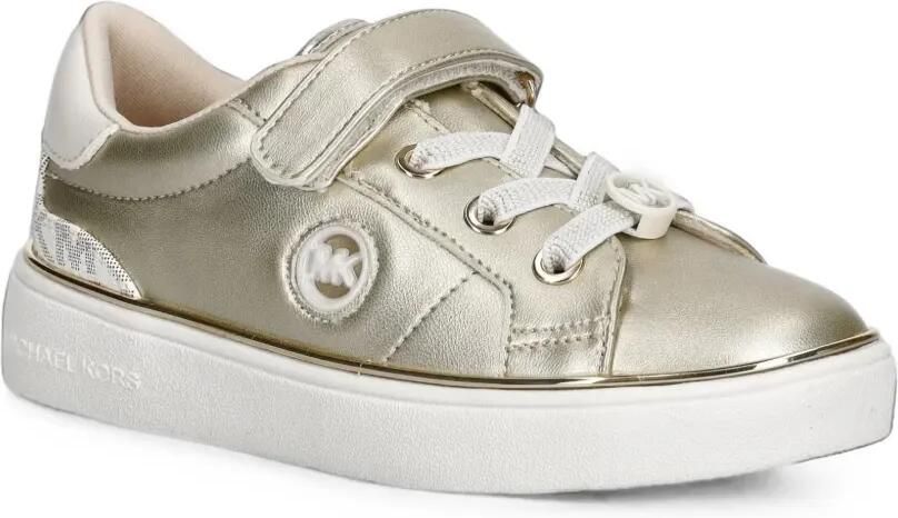 Michael Kors Kids Jem Finn sneakers met klittenband en logoplakkaat Geel