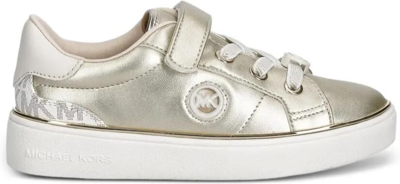 Michael Kors Kids Jem Finn sneakers met klittenband en logoplakkaat Geel - Foto 3