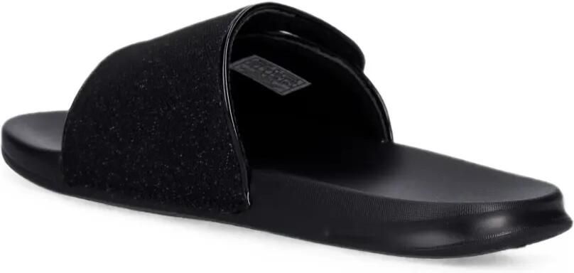 Michael Kors Kids Jett Darby glitter-detail touch-strap slides Zwart - Foto 3