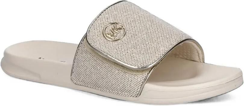 Michael Kors Kids Jett Darby logo-plaque slides Bruin