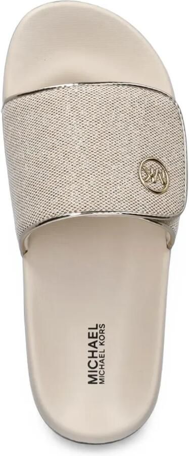 Michael Kors Kids Jett Darby logo-plaque slides Bruin - Foto 2