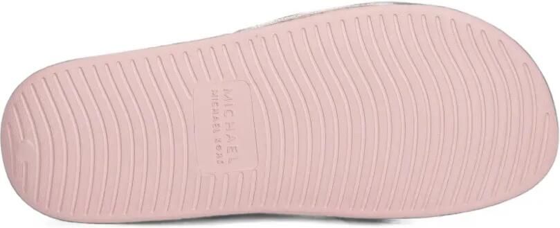 Michael Kors Kids Jett Darby logo-plaque touch-strap flip flop Roze - Foto 4