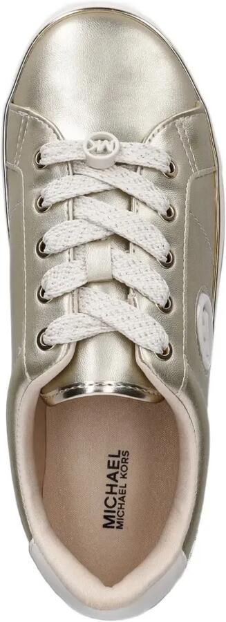 Michael Kors Kids Jordana Finn metallic sneakers met logoplakkaat Geel - Foto 3