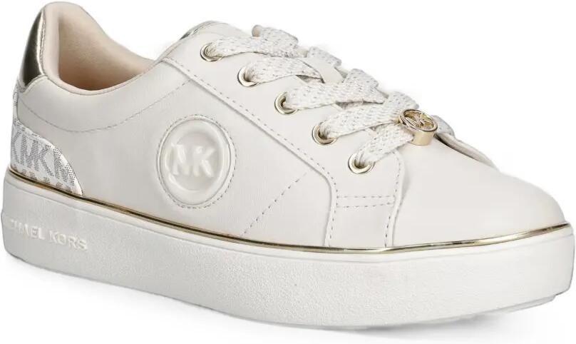 Michael Kors Kids Jordana Finn sneakers met plateauzool en logoplakkaat Wit