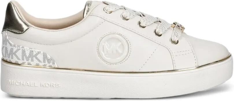 Michael Kors Kids Jordana Finn sneakers met plateauzool en logoplakkaat Wit