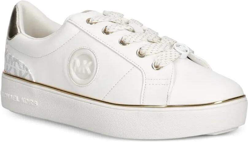 Michael Kors Kids Jordana Finn sneakers met plateauzool en logo Wit