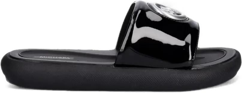 Michael Kors Kids logo-plaque slides Zwart - Foto 5