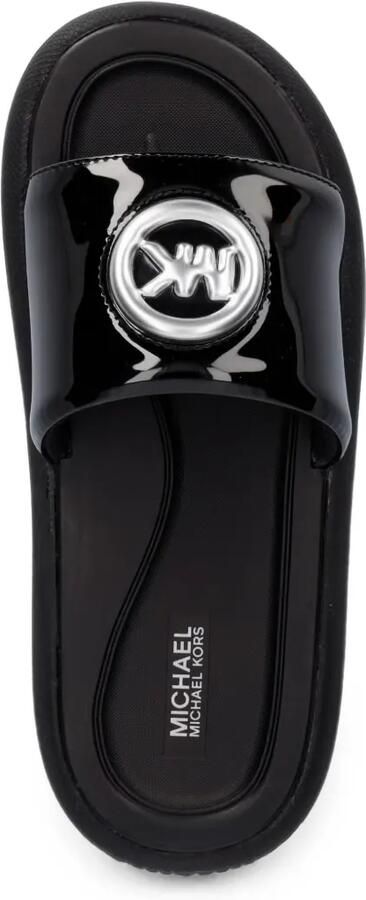 Michael Kors Kids logo-plaque slides Zwart - Foto 2