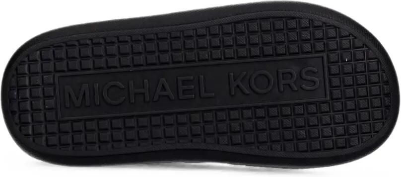Michael Kors Kids logo-plaque slides Zwart - Foto 4