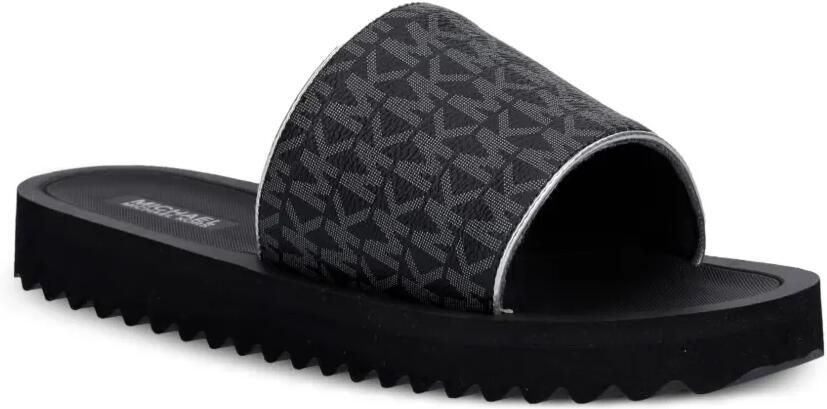 Michael Kors Kids logo-print flip flops Zwart
