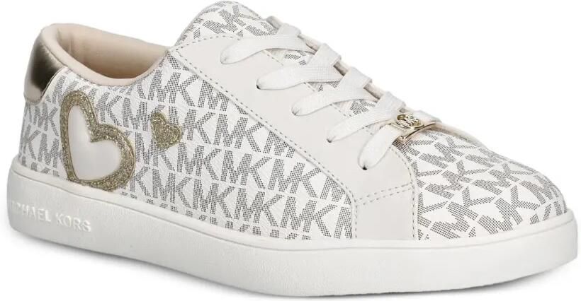 Michael Kors Kids Sneakers met hartpatroon en logoprint Wit