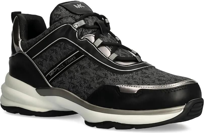 Michael Kors Kids Metallic sneakers met logo Grijs