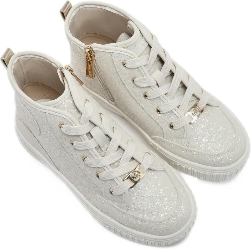 Michael Kors Kids Shea glitter-effect high-top sneakers Beige